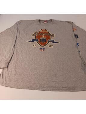 NFL St Louis Rams West Division Men's Gray T-Shirt Long Sleeve Size 2XL